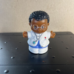 Fisher Price Little People MICHAEL Physician DOCTOR Coat 1997 Glasses